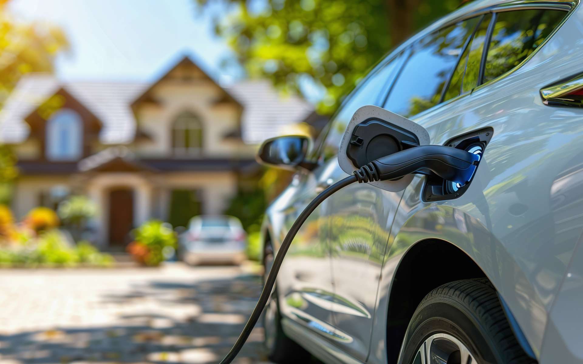 Level 2 EV charger installed at a Burlington home